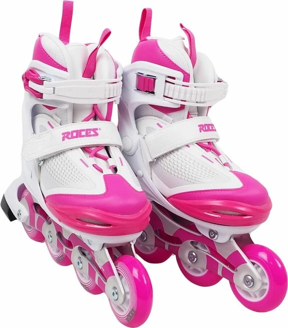 Rollera për fëmijë Roces, të bardha dhe rozë