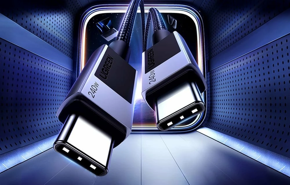 Kabllo USB-C në USB-C Ugreen LP513 (UGR5580) 2 m PD 3.1 240W, e zezë