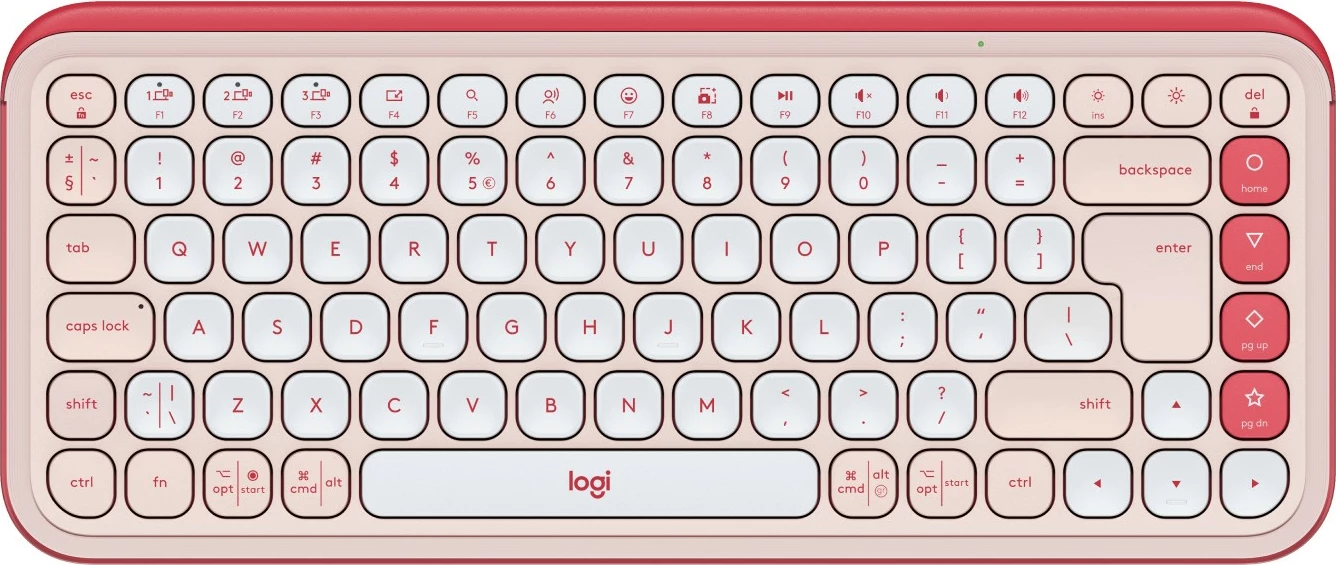Tastierë Logitech POP ICON KEYS, Bluetooth, Mini, Rose