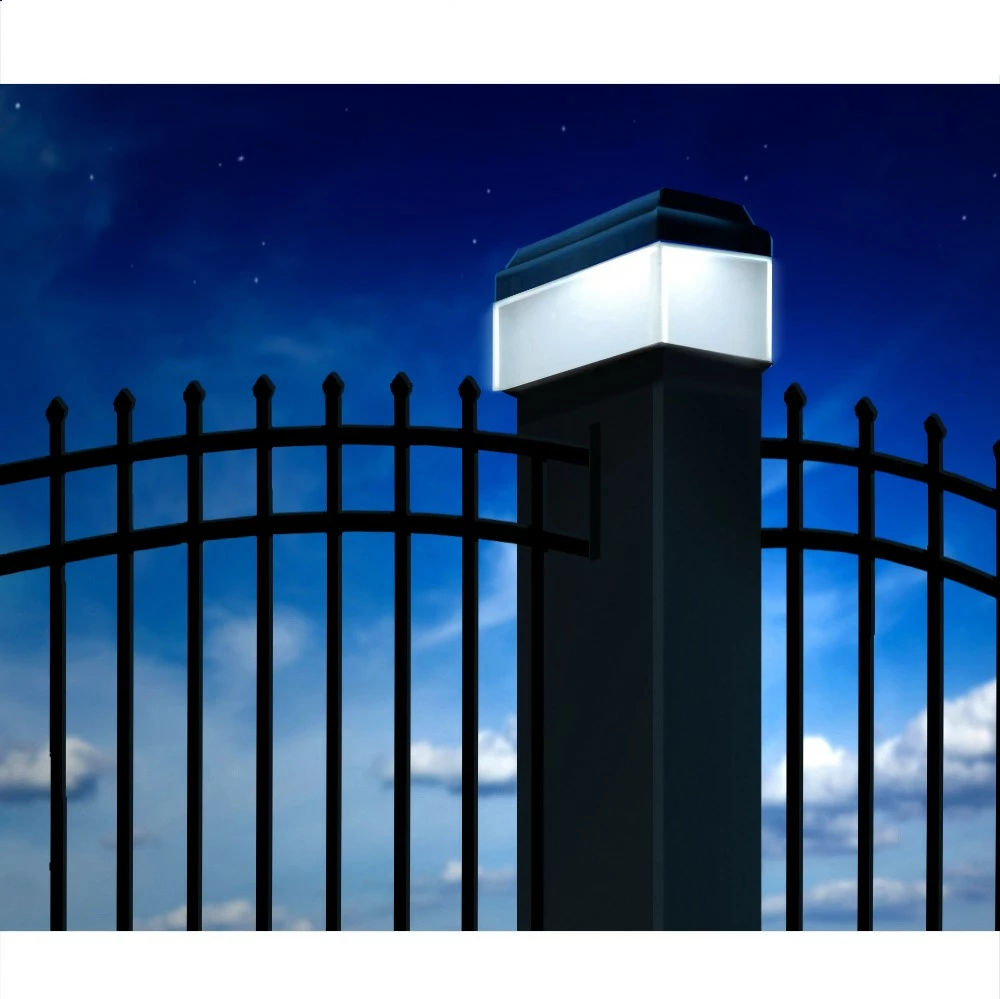 Llampë solare për shtyllë GreenBlue GB128, 101x101 mm, plastikë, 4000K, e zezë