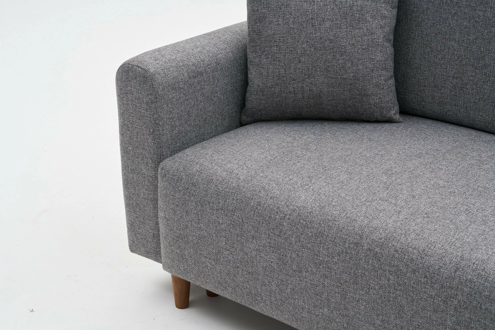 Kënd-sofë krevati Atelier del Sofa, kënd djathtas, ngjyrë gri
