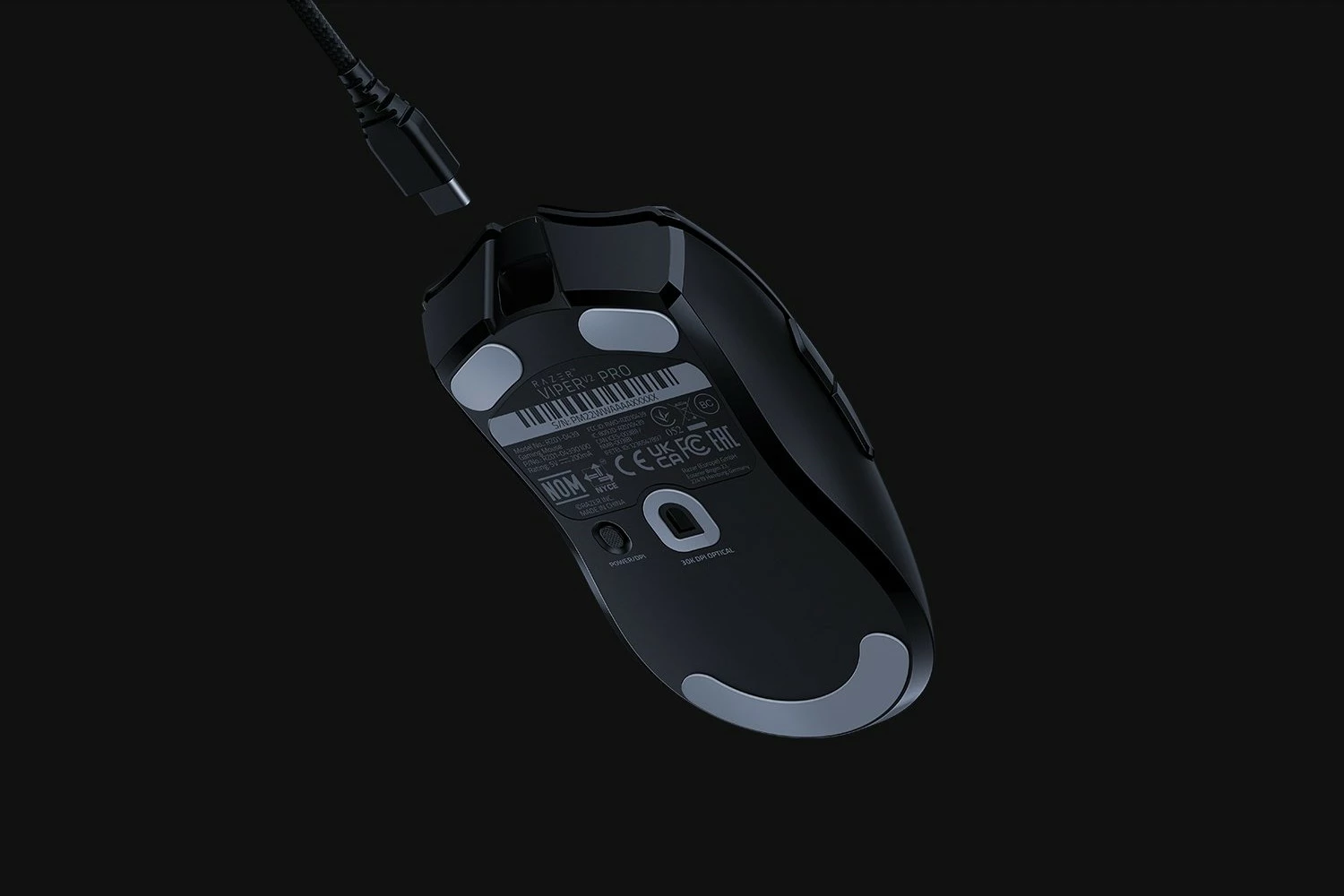 Maus Razer Viper V2 Pro, Djathtas, Optik, RF Wireless + USB Type-C, 30000 DPI, Zi