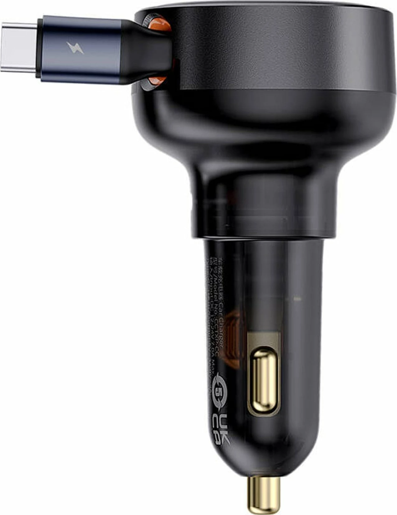 Karikues veture Baseus Enjoyment Pro C00057802111-01, USB-C 60W, kabllë e tërheqshme 0.7 m, i zi