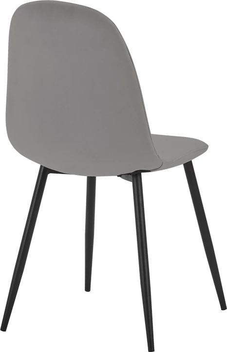 Tavolinë me karrige Gustas-Bella set prej 5 copash, gur i sinteruar, ngjyrë mermeri gri, metal i zi, 120x60x75cm