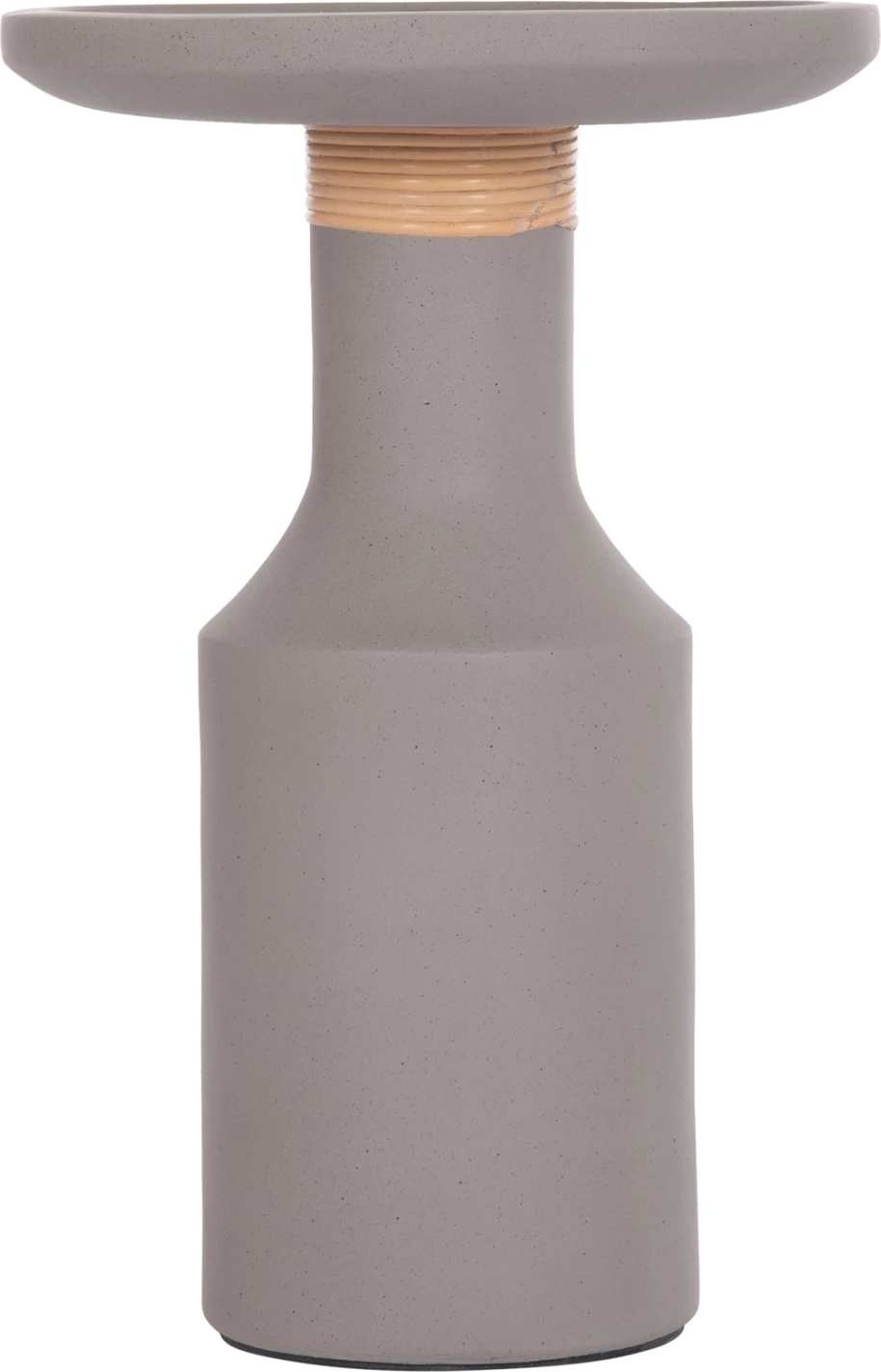 Tavolinë anësore TRED(T), çimento fibër, gri, ratan natyral, FH18169.03, 40x61cm