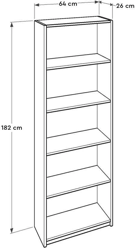 Raft librash Hanah Home, Ktp-350-Tt-1, ngjyrë arr e çelët