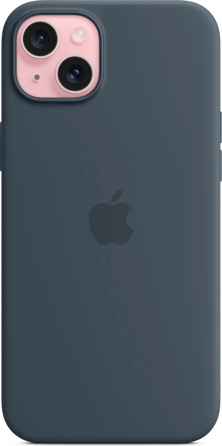 Mbështjellës Apple iPhone 15 Plus Silicone Case me MagSafe, Storm Blue