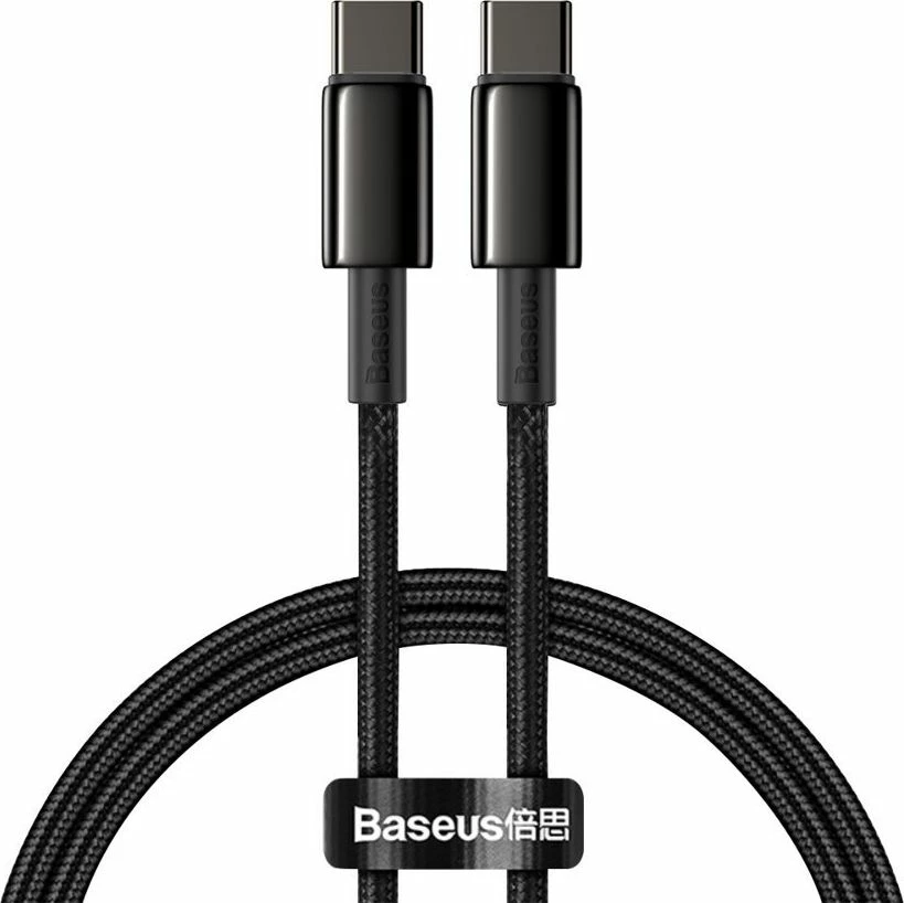 Kabllo USB-C në USB-C Baseus CATWJ-01 1 m, 100 W PD, e zezë