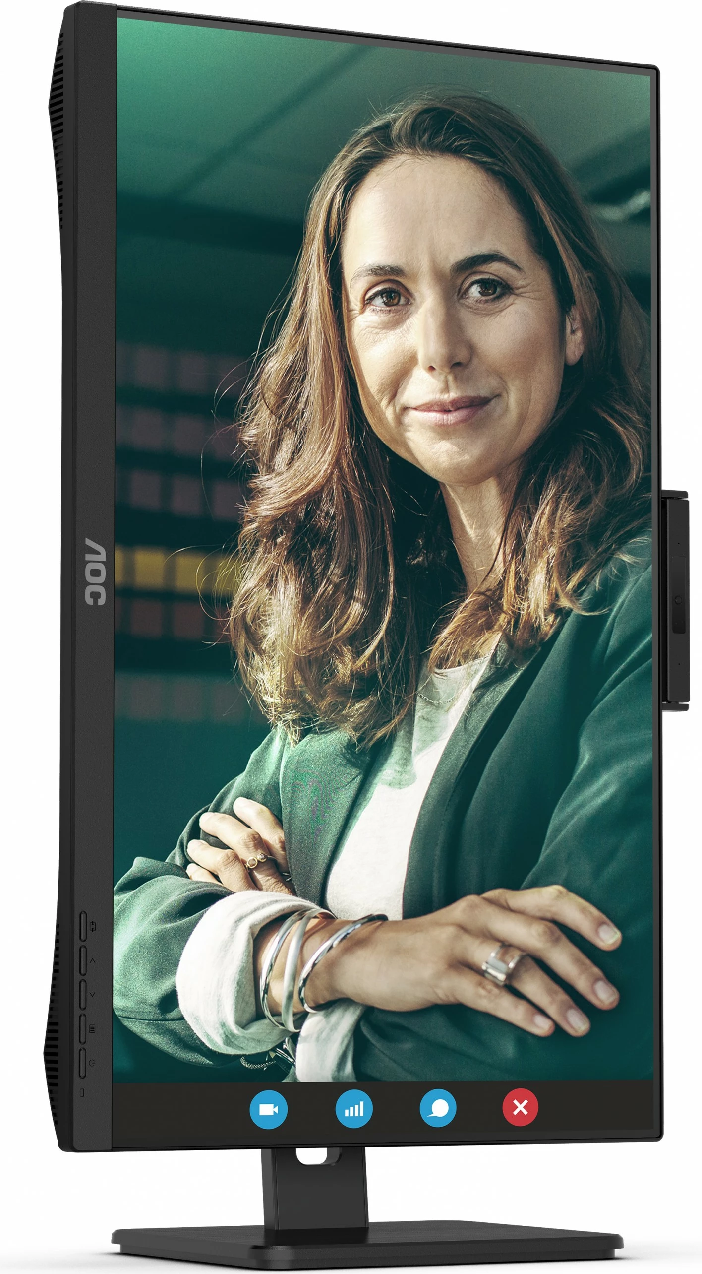 Monitor AOC 24P3QW 23.8 inç IPS Full HD 75Hz me altoparlantë dhe webcam