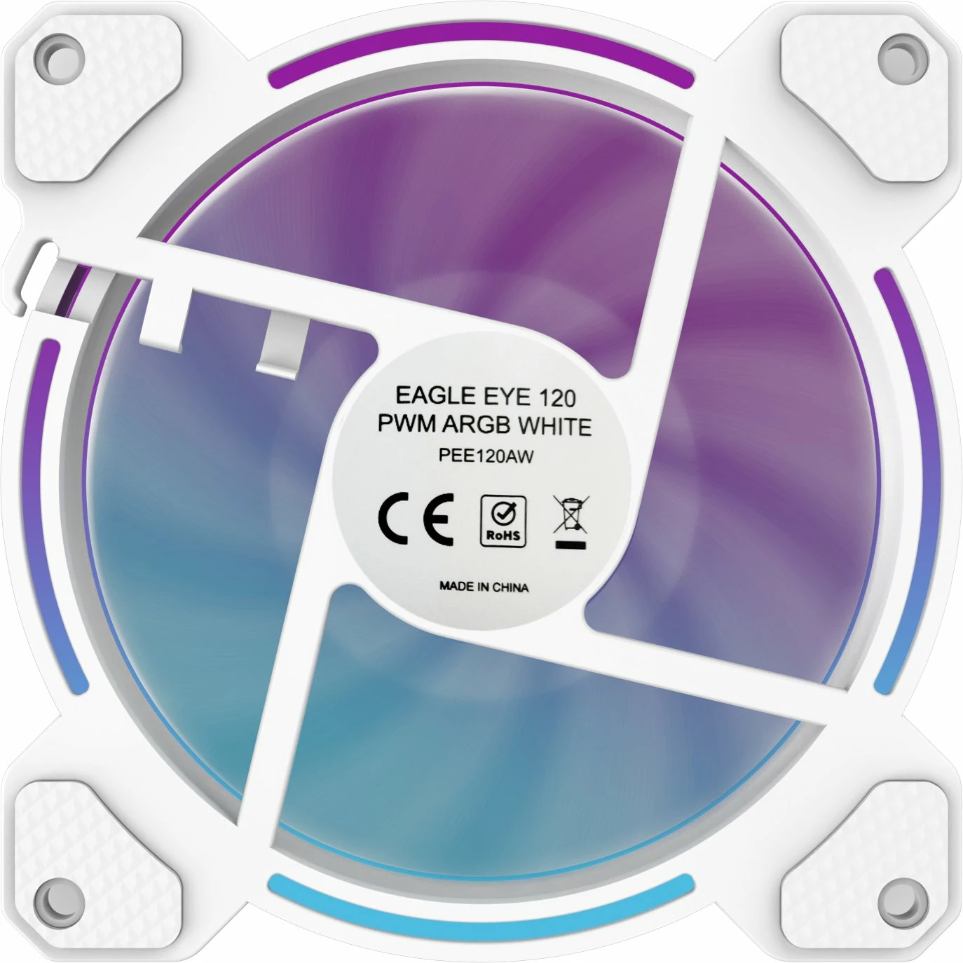 Ventilator PC PREYON Eagle Eye 120mm PWM ARGB, bardhë, 1 copë