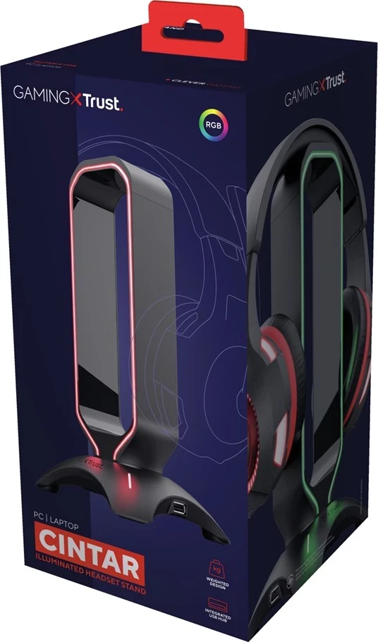 Mbajtëse Kufjesh Trust GXT 265 Cintar, e Zezë