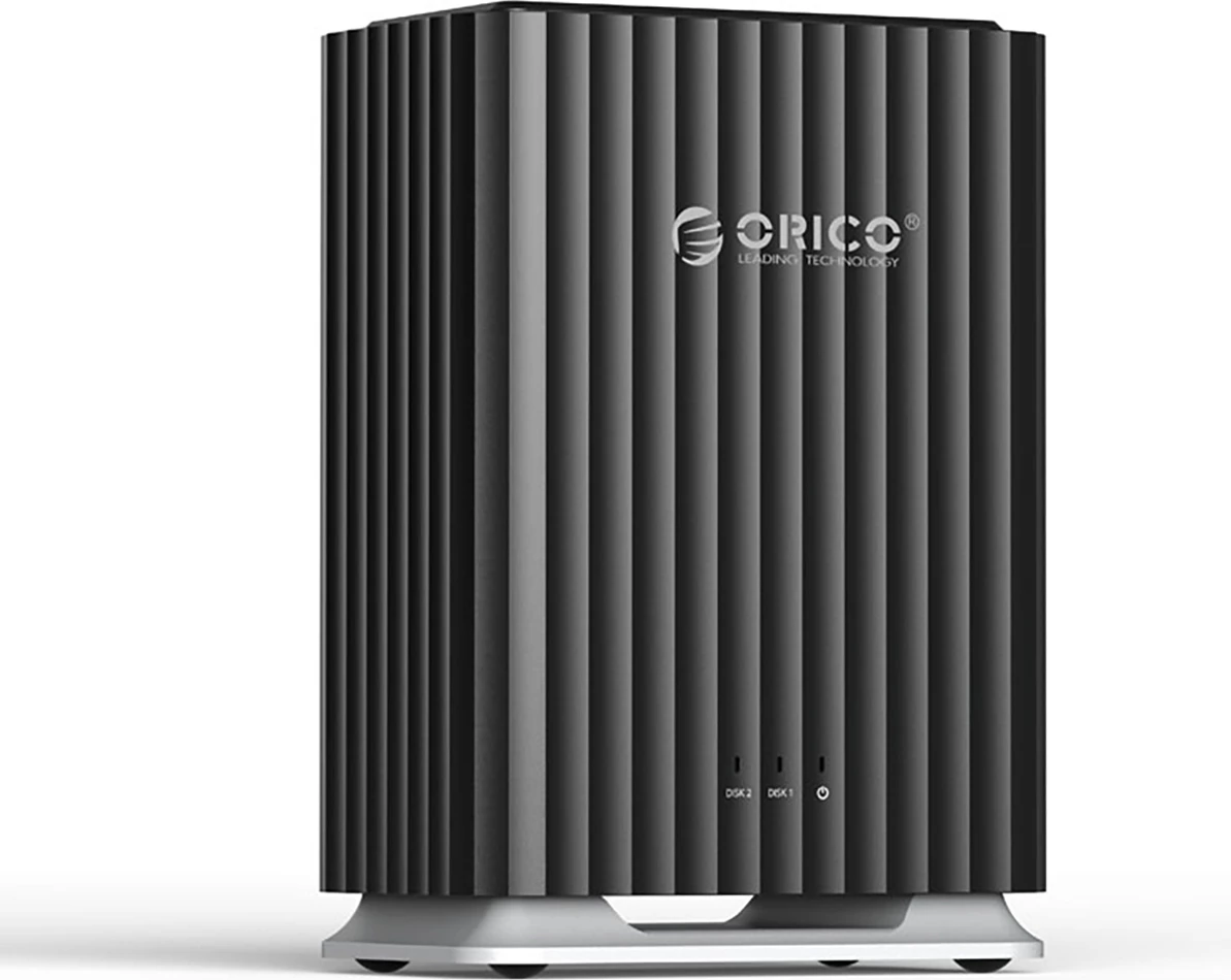 Kasë Orico 9728C3 për 2x 2.5"/3.5" HDD/SSD, USB-C 3.2, 44TB, E zezë