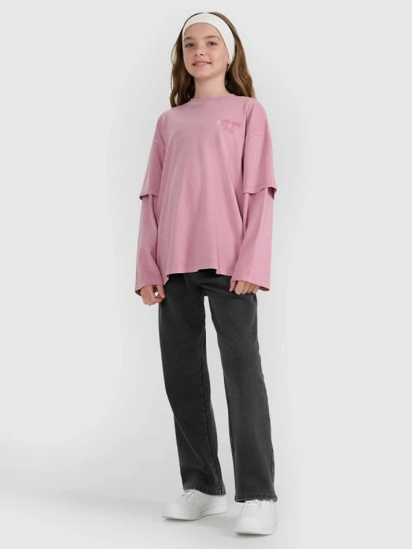 Maicë me mëngë të gjata oversize për femra 4f