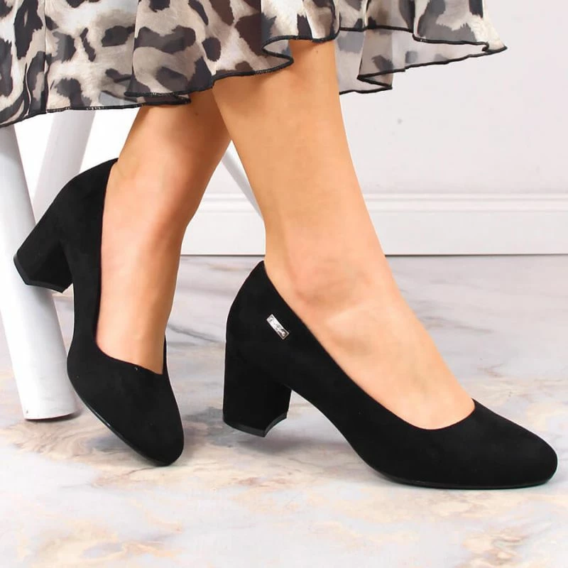 Këpucë me taka Sergio Leone femra, të zeza