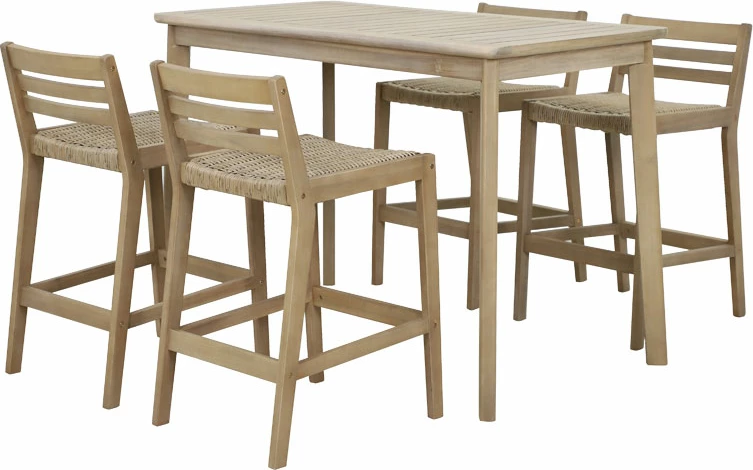 Tavolinë me karrige për bar Bravo 5 copë dru akacie