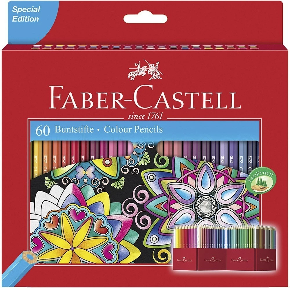Set lapsa ngjyrues FABER-CASTELL Castle 60 copë, karton