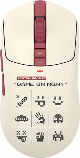 Maus A4-Tech Bloody R72 ULTRA DUO Pixels Red, wireless, RGB, i bardhë