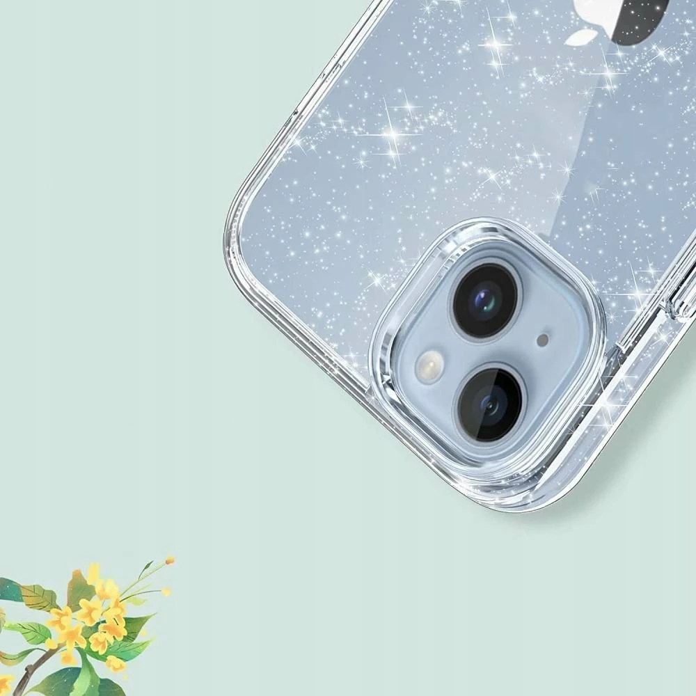 Mbështjellës Tech-Protect Flexair Hybrid për Samsung Galaxy S23 FE, TPU/PC, Glitter, transparent, 1 copë