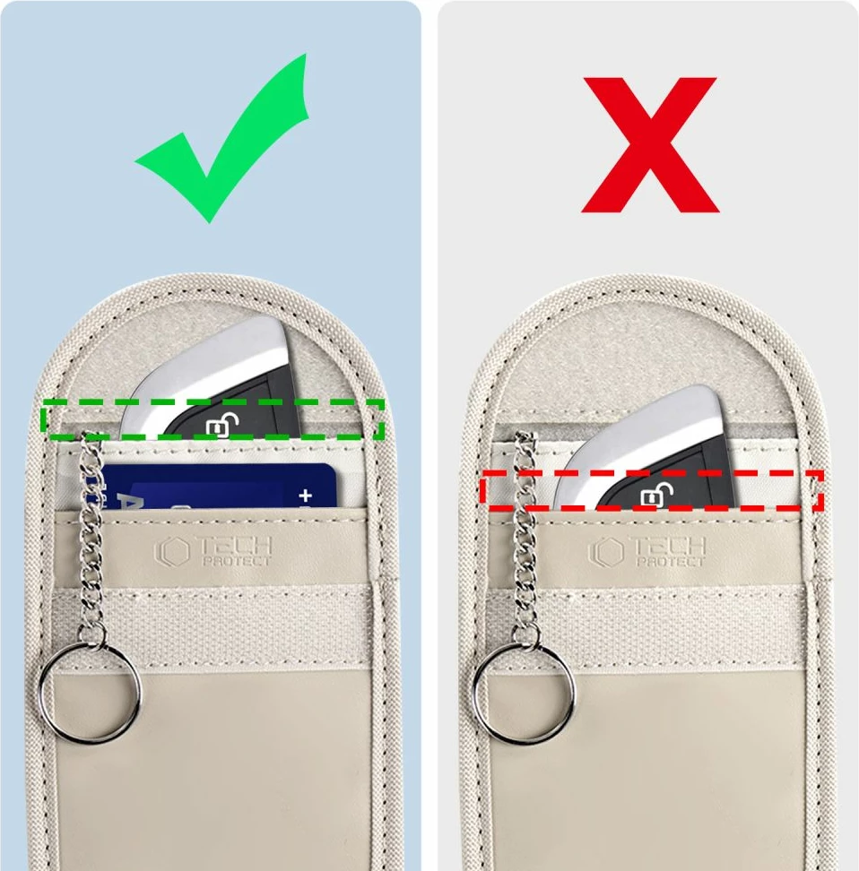 Mbështjellës çelësi makine Tech-Protect KLR100, bllokim RFID, Bezhë