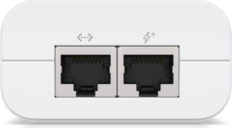 Adapter PoE Ubiquiti U-POE-AT, Gigabit Ethernet, Bardhë