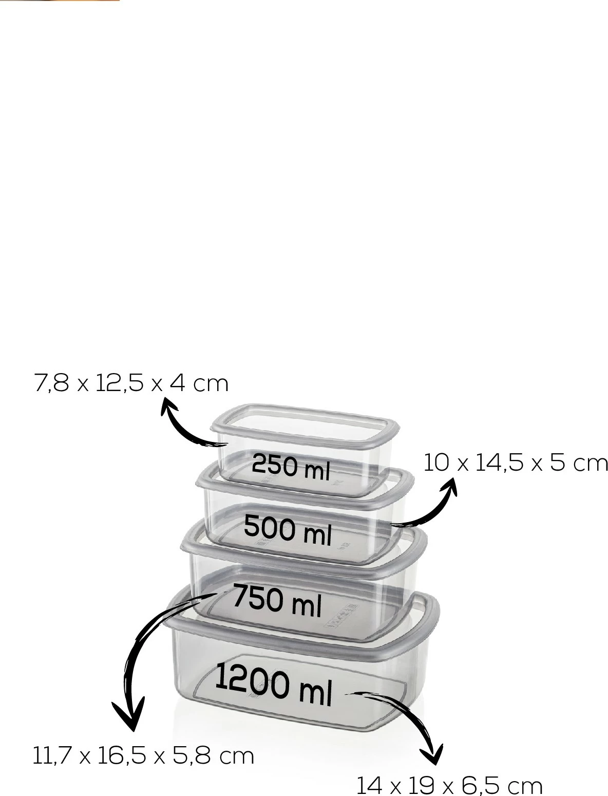 Set kuti plastike për organizim, 4 copë, ngjyrë antracit, SYBOX4LUKRSK