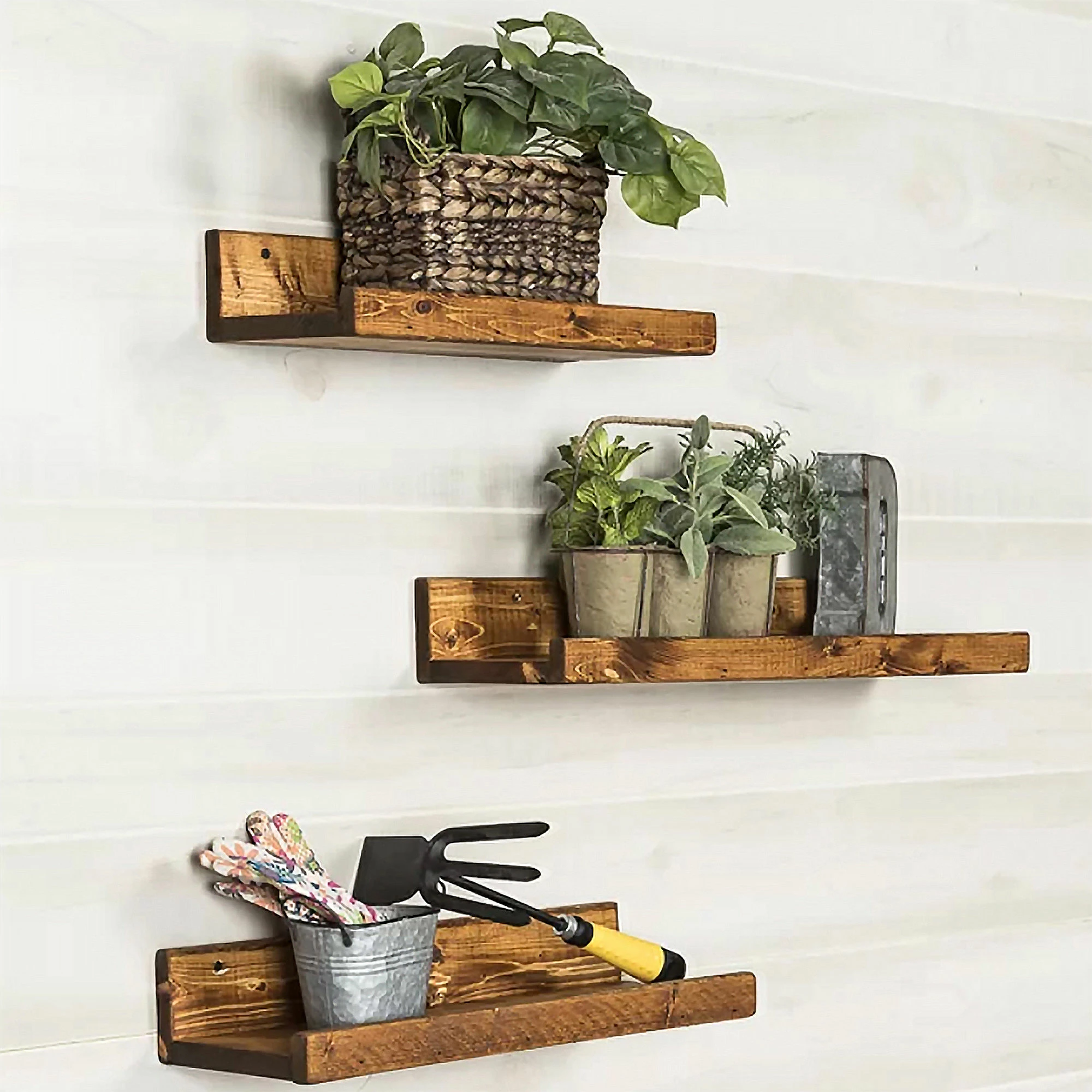 Raf muri Hanah Home, set prej 3 copash, ngjyrë arre, Raf118