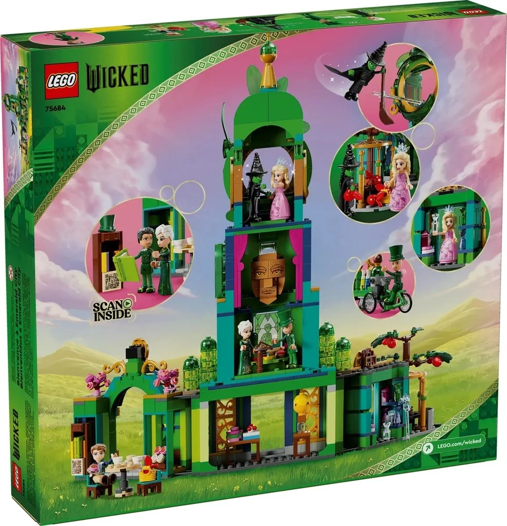 Set LEGO WICKED 75684 Welcome to Emerald City, 5 minifigura