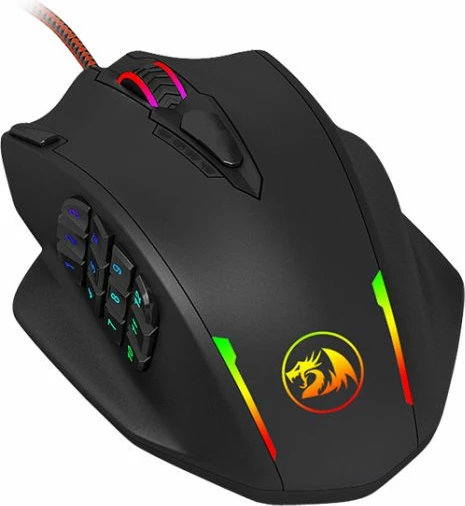 Maus gaming Redragon Impact M908, 12400 DPI, 18 butona, RGB, i zi