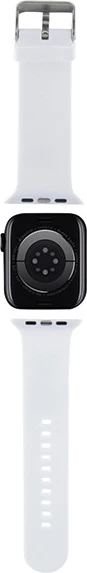 Rrip për Apple Watch Karl Lagerfeld 3D Rubber Karl&Choupette Head, silikon, i bardhë, 38/40/41mm