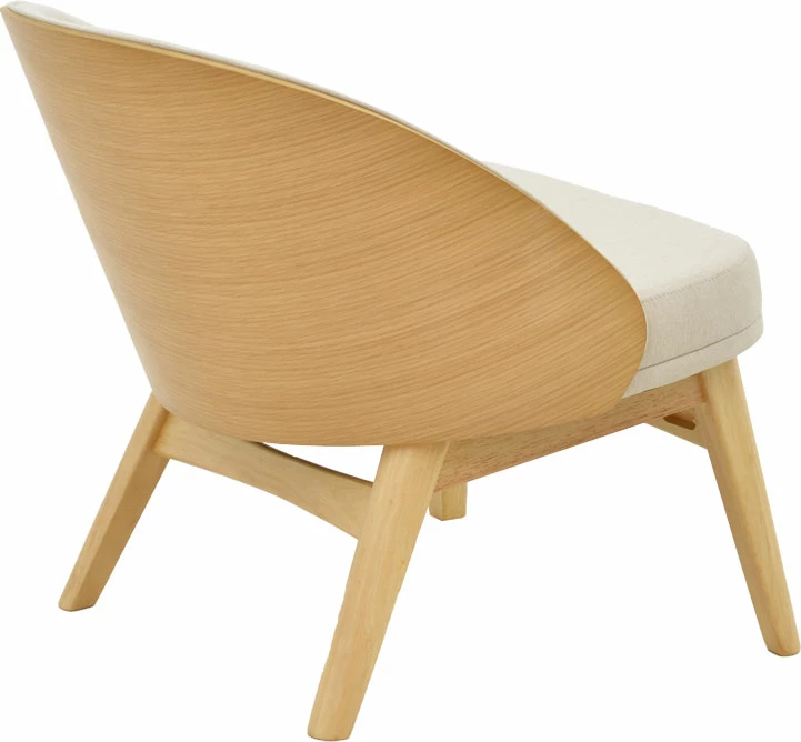 Karrige Sarian, pëlhurë bezhë-dru gome, këmbë natyrale, 69,5x71x70.5cm, set prej 2 copë