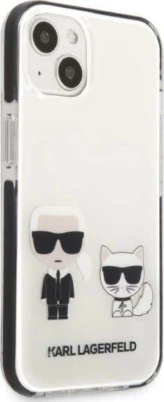 Mbështjellës Karl Lagerfeld KLHCP13STPEKCW për iPhone 13 mini 5.4", Hardcase, i bardhë