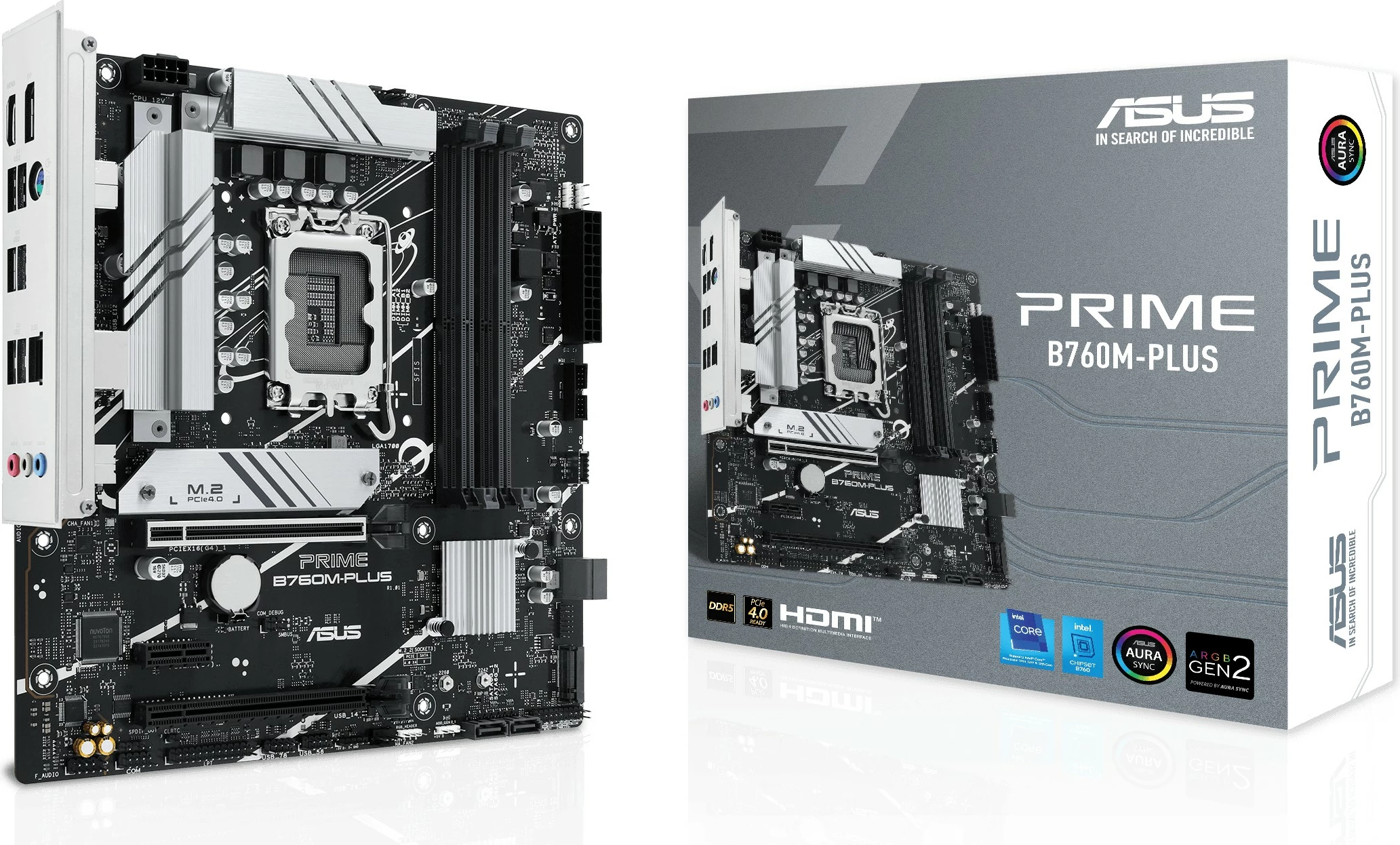 Pllakë amë ASUS PRIME B760M-PLUS, Intel, LGA 1700, DDR5-SDRAM, 192 GB