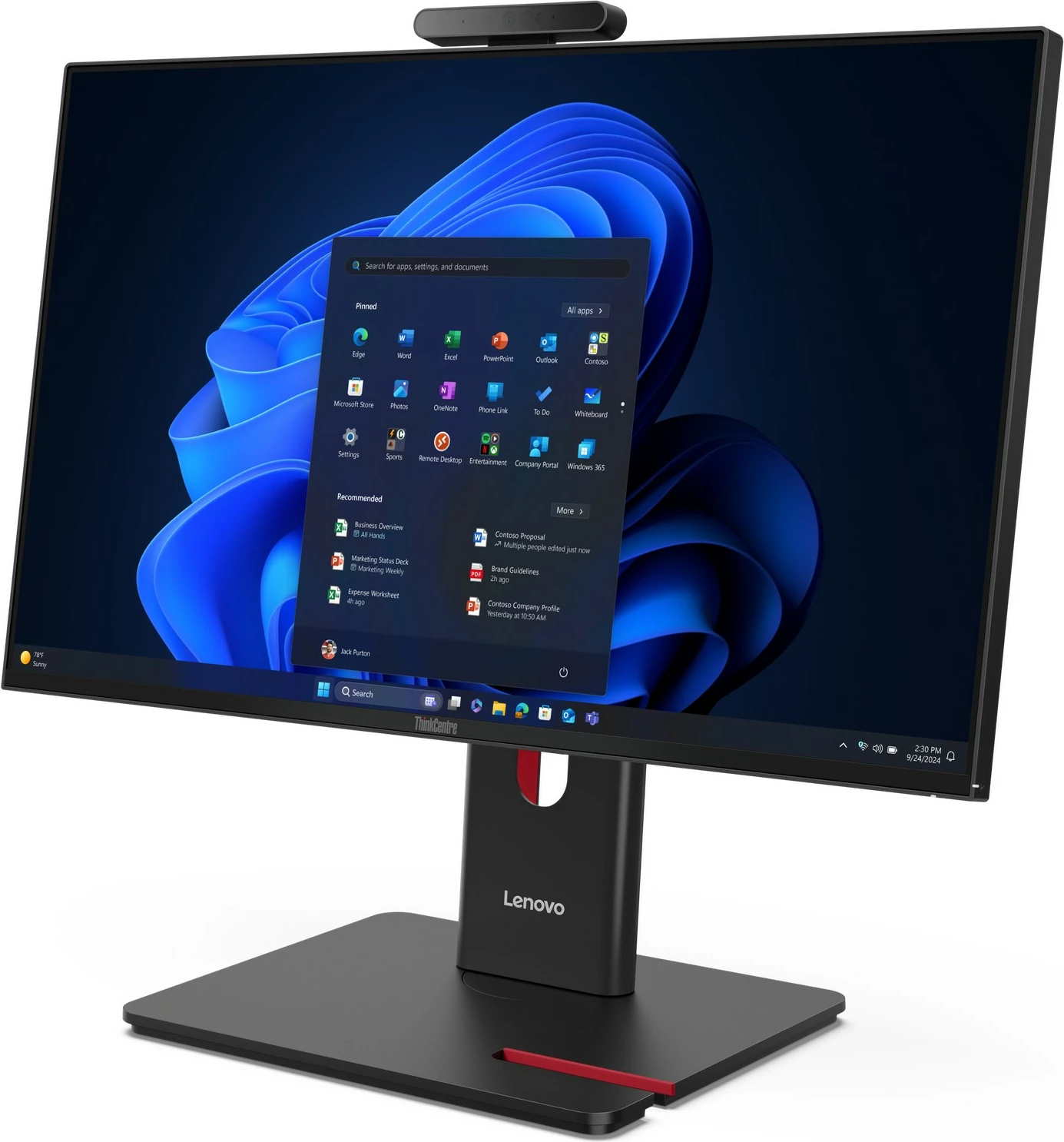 Kompjuter All-in-One Lenovo ThinkCentre M70a G6, i5, 16GB RAM, 512GB SSD, 23.8" FHD, e zezë