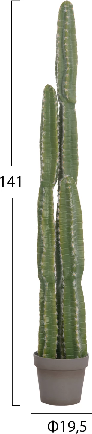 Bimë dekorative sintetike në vazo, lloj kaktusi, FH4741, 19.5x141cm