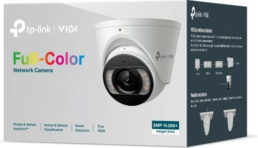 Kamerë sigurie TP-Link INSIGHT S455, IP, Outdoor, Wired, 80m, 120dB, tavan, e bardhë