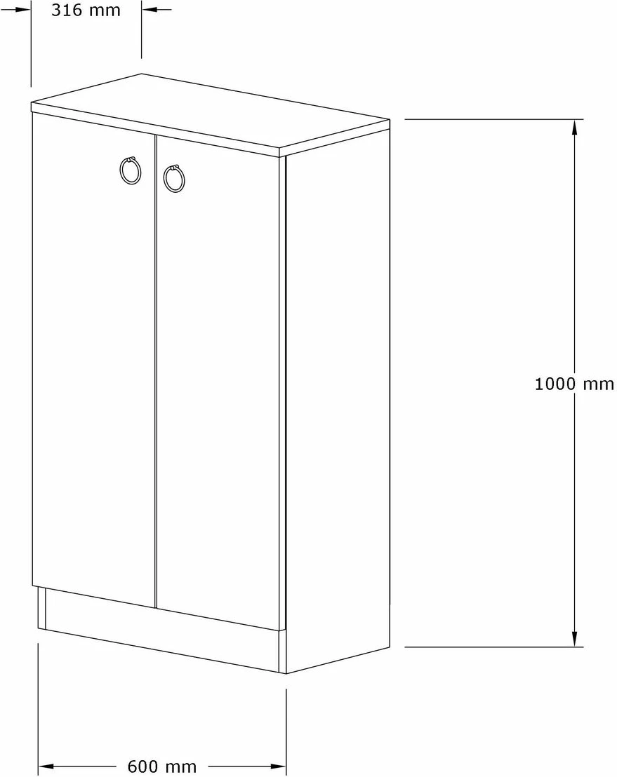 Dollap këpucësh Skye Decor, ngjyrë Sapphire, Defne