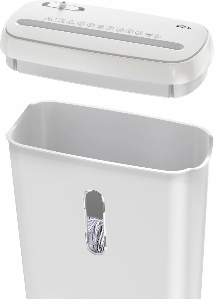 Makineri për copëtim dokumentesh Media-Tech MT223, e bardhë