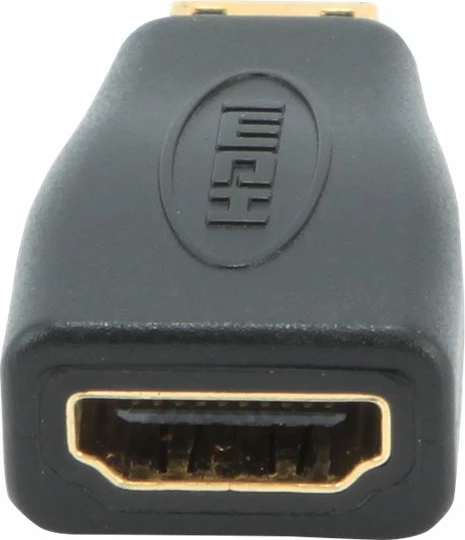 Adapter HDMI Gembird A-HDMI-FC, mini HDMI në HDMI, i zi
