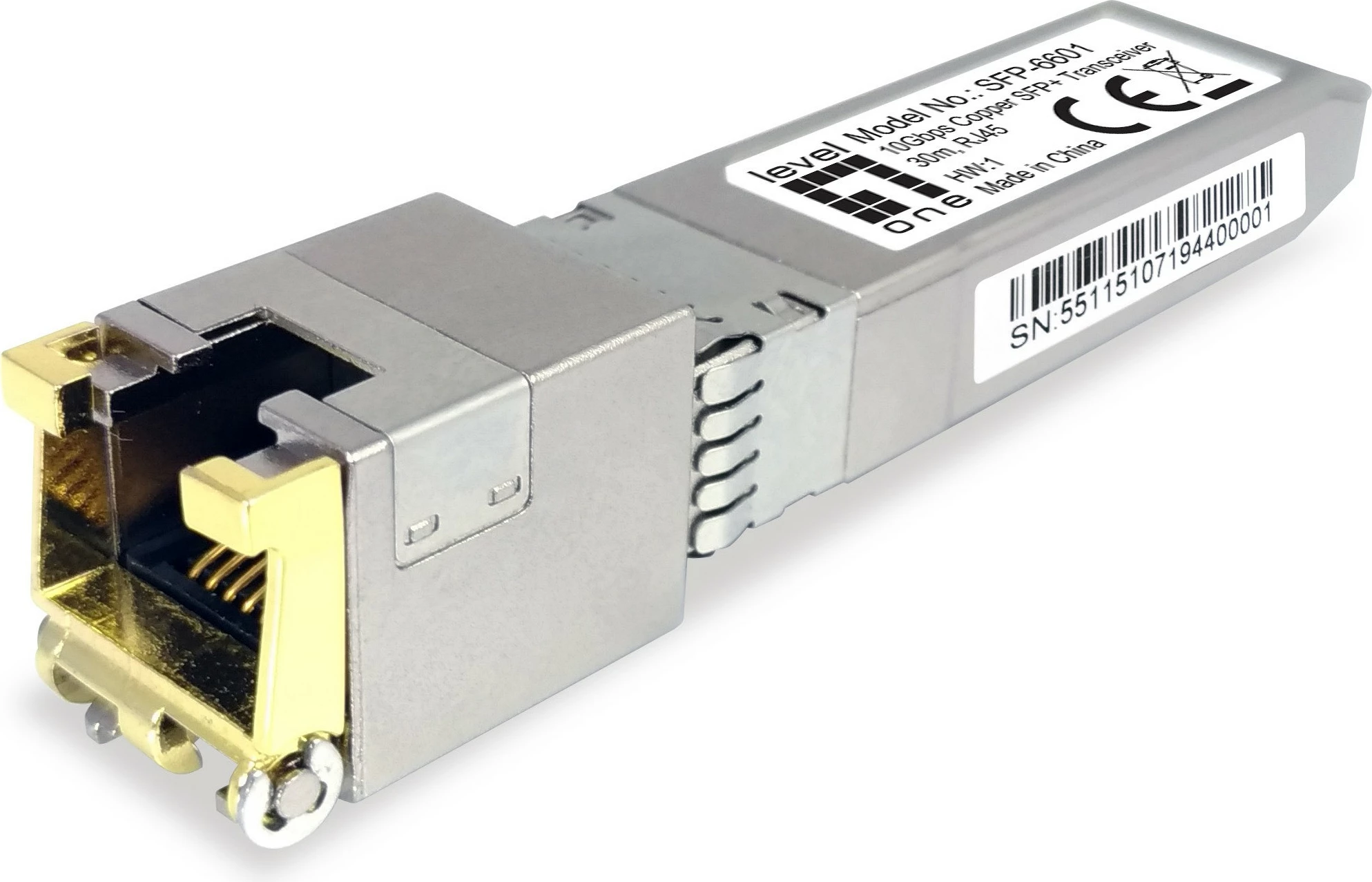 Modul SFP+ LevelOne SFP-6601, 10000 Mbit/s, Bakër, Argjendtë