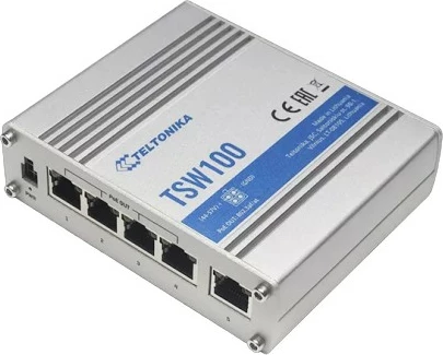 Switch Teltonika TSW100, Gigabit Ethernet, Power over Ethernet, Blu