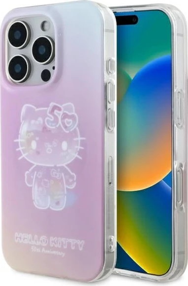 Mbështjellës Hello Kitty për iPhone 16 Pro, MagSafe, Rozë, 50 vjetori
