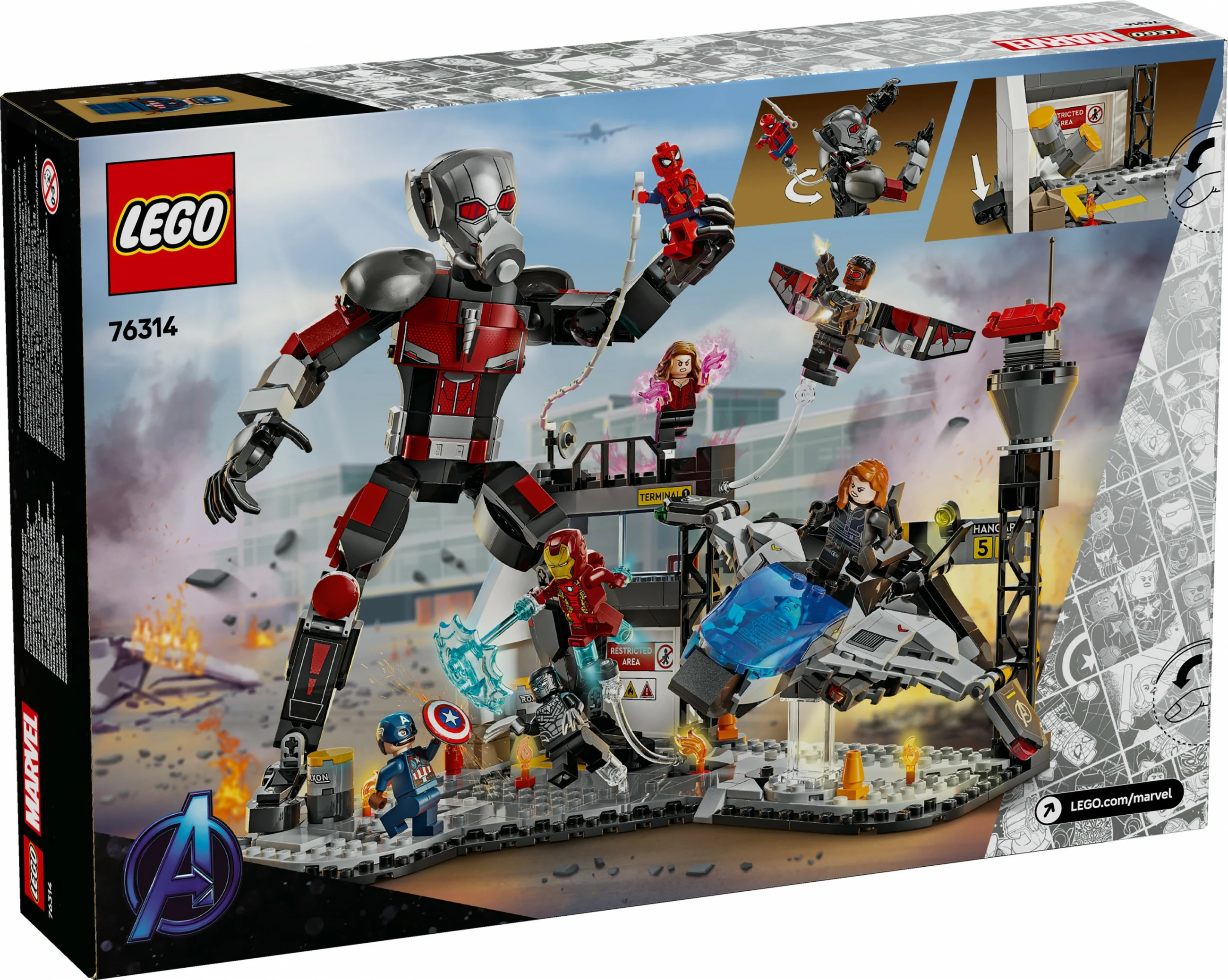 Set ndërtimi LEGO Super Heroes Marvel Captain America: Civil War, shumëngjyrësh