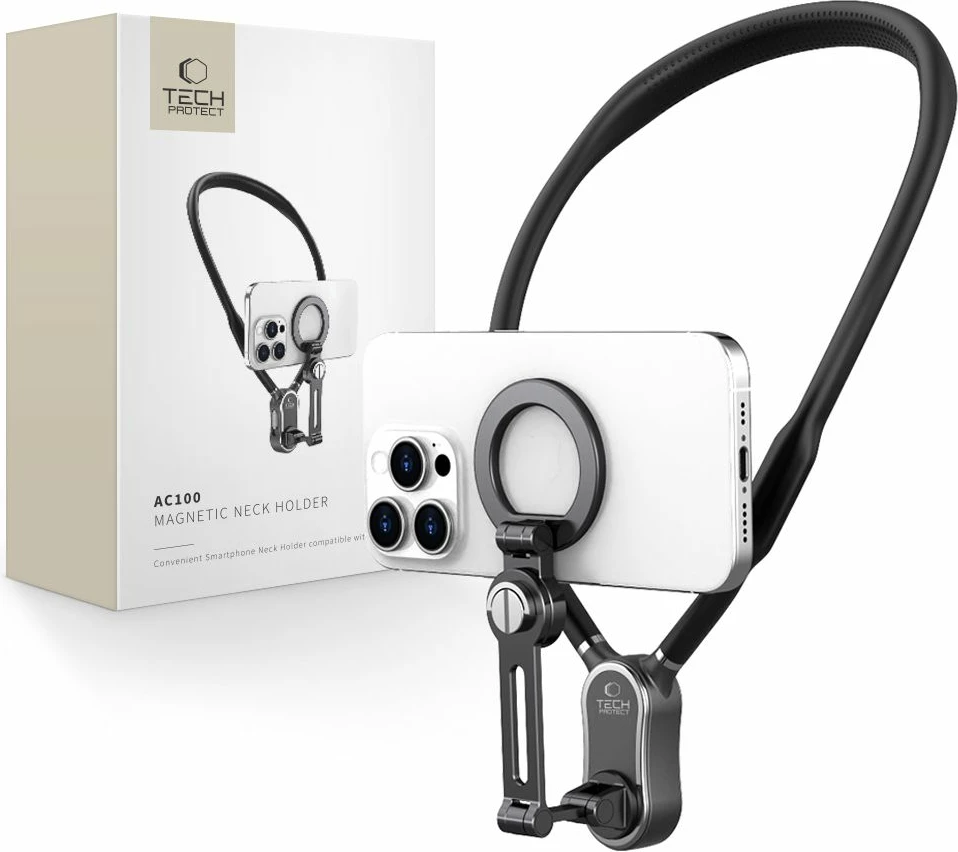 Mbajtës qafe për celular Tech-Protect AC100 me MagSafe, i zi