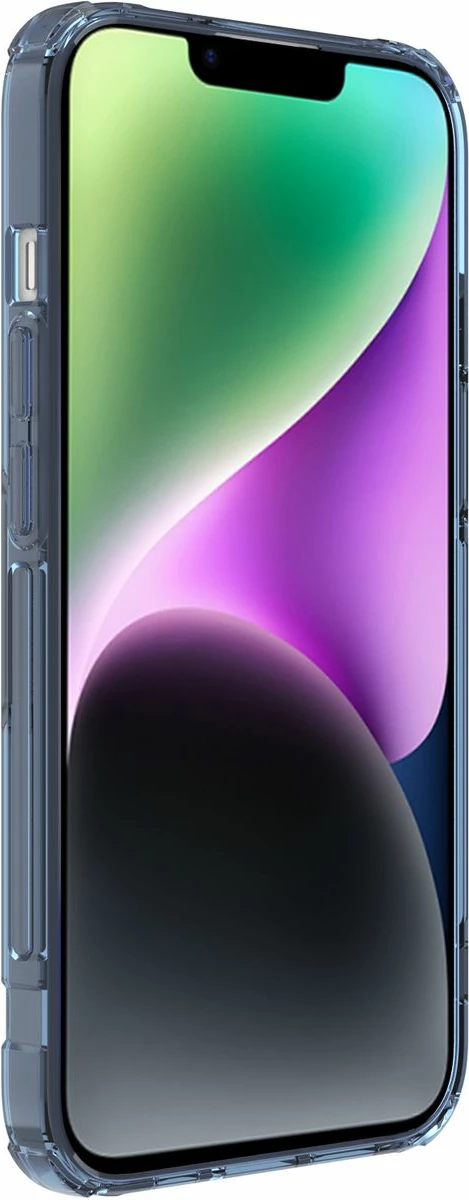 Mbështjellës Nillkin Nature Pro për iPhone 14 Plus, i blinduar, Kaltër/Transparent