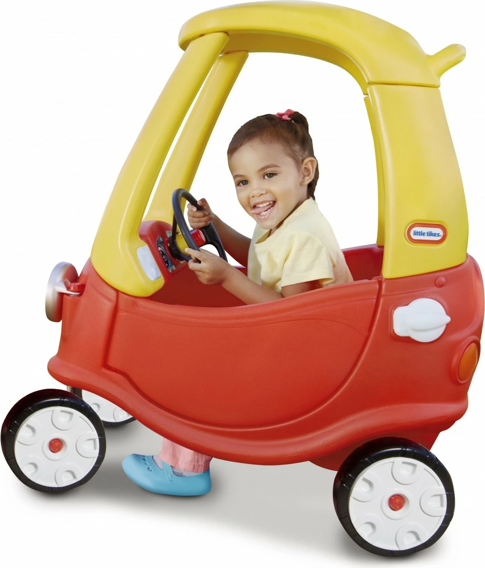 Makine lodër Little Tikes Cozy Coupe me sy të rinj, e kuqe/verdhe
