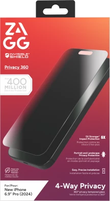 Mbrojtës ekrani Zagg InvisibleShield Glass Elite Privacy 360 për iPhone 16 Pro Max