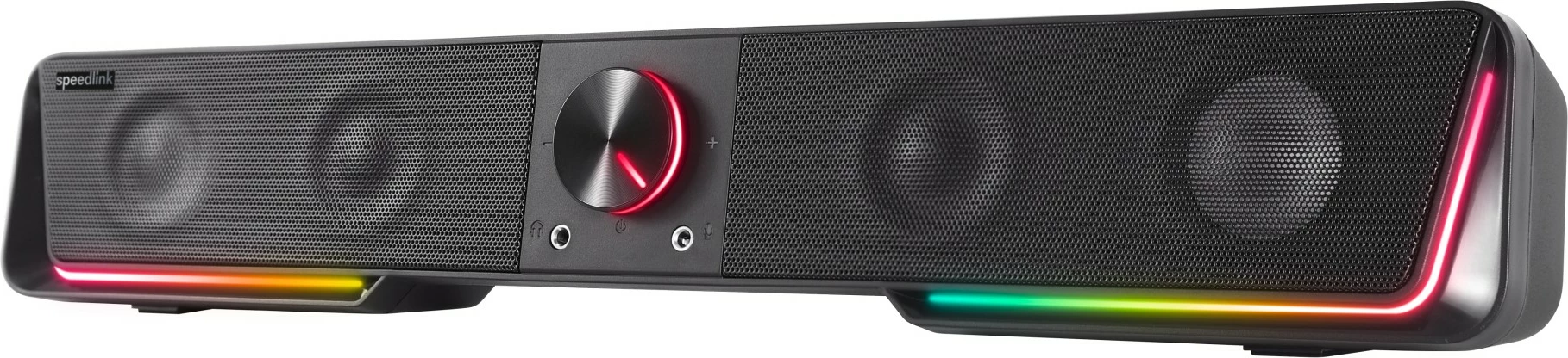 Soundbar Speedlink GRAVITY RGB, 6W, 4 Ω, 18000 Hz, e zezë