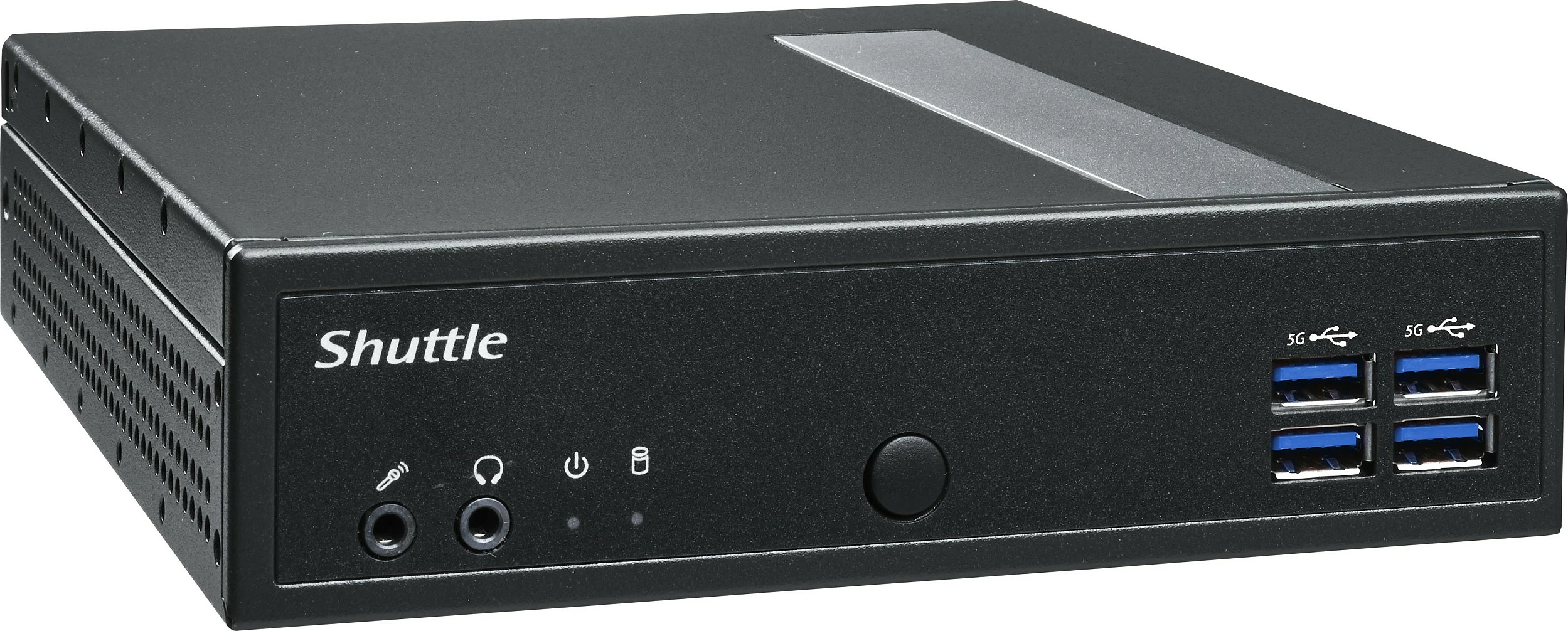 Kasë Shuttle XPC slim DL30N, Intel N100, DDR5, 2x LAN, fanless, 1.35L, e zezë