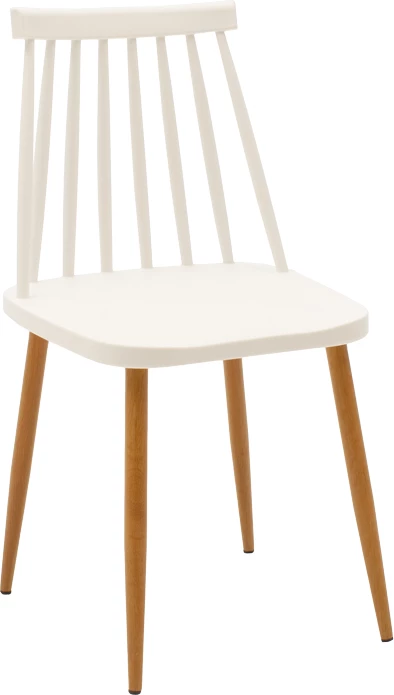 Set tavoline me karrige, ngjyrë e bardhë-natyrale, D60x73cm