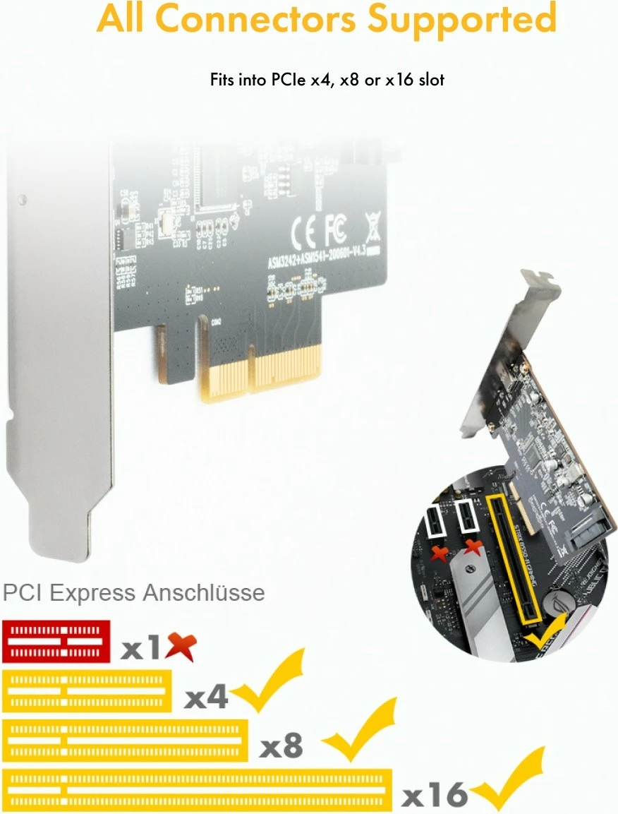Kartë zgjerimi IcyBox IB-PCI1901-C32, USB Type-C 3.2 (Gen 2x2), PCIe